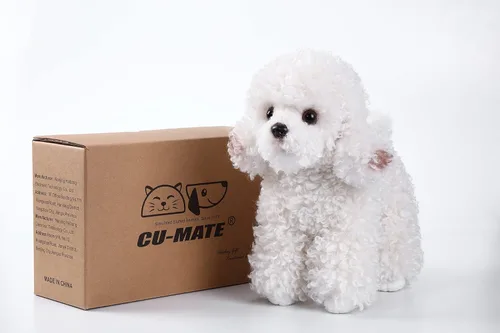 Miniatura 7 de CU-MATE Juguetes de peluche para perros de 12 pulgadas, simulación, realista y realista, suave, juguetes de peluche hechos a mano, regalo para niños