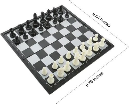 Miniatura 2 de Conjunto de ajedrez de viaje magnético con tablero plegable de juguetes educativos para niños y adultos