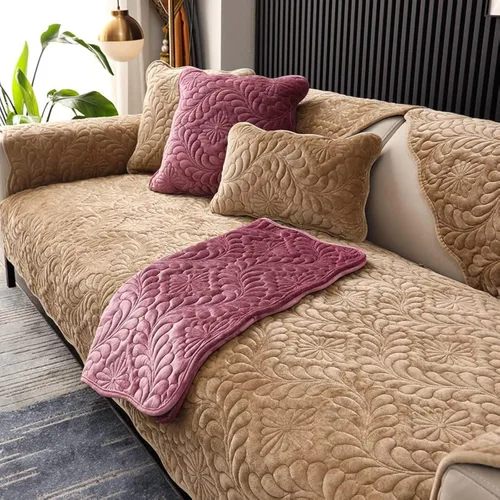 Miniatura 18 de LUBOSE Fundas de sofá de terciopelo, protectores de funda de sofá lavables, fundas de sofá de felpa, protectores de sofá, toallas de sofá, mantas