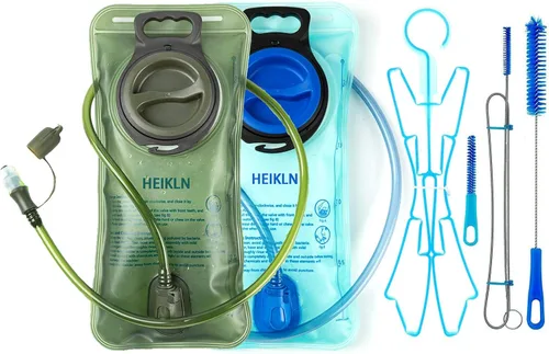 Miniatura 12 de HEIKLN Bolsa de hidratación de 1.5L-2L-3L, depósito de agua a prueba de fugas, sin BPA, bolsa de almacenamiento de agua militar, bolsa de 2L