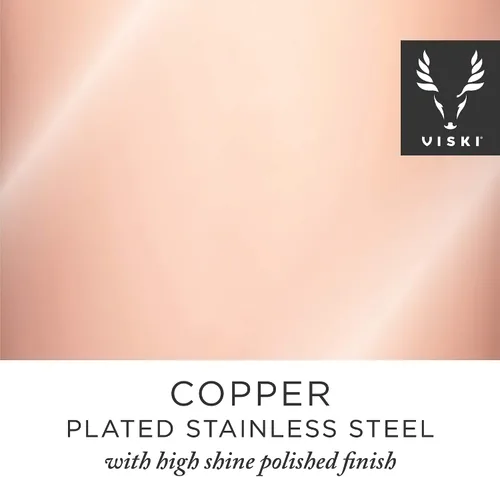 Miniatura 4 de Viski Hawthorne Colador de cóctel, colador de barra de acero inoxidable con acabado de cobre para vasos de mezcla estándar y grandes, coctelera