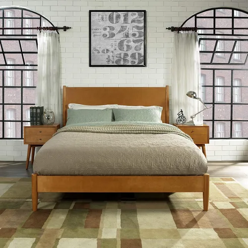 Miniatura 6 de Crosley Furniture Landon - Juego de cama de madera, bellota, tamaño Queen
