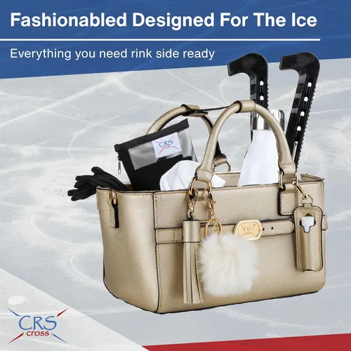 Miniatura 30 de CRS Cross Rink Side Tote. Ice Skating Accessory Bag-Figure Skating, Roller, Inline Skaters, Dance, Cheer.Organizes Guards Water Bottle Phone