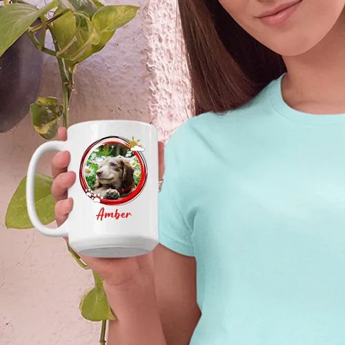 Miniatura 5 de Taza de café con nombre personalizado "Best Dog Mom Ever", regalo para mamá, mamá, madre, amante de los perros, taza de cerámica blanca Taza blanca