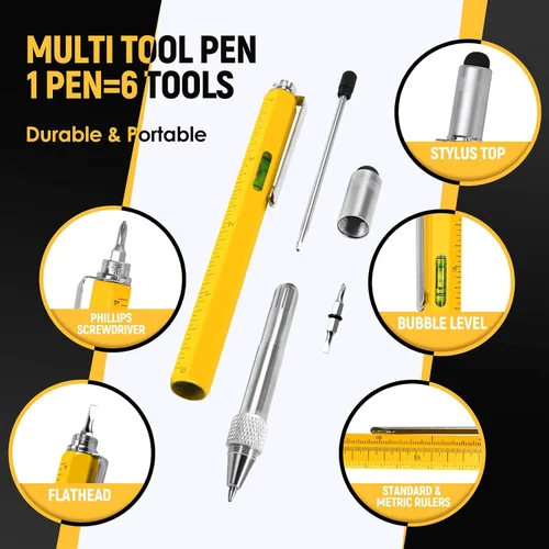 Miniatura 2 de BIIB Bolígrafo multiherramienta 6 en 1, regalos para hombre, para papá, novio, marido, aniversario, cumpleaños, día del padre, regalo para hombres