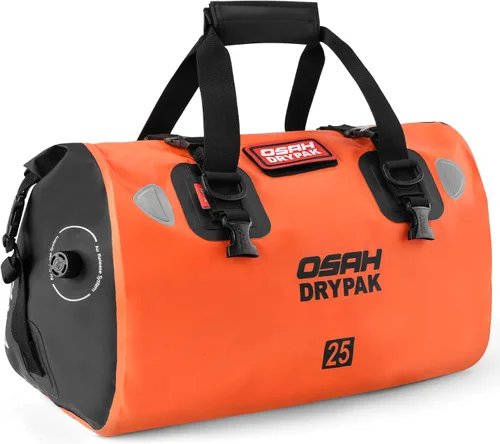 Miniatura 32 de OSAH DRYPAK Bolsa de lona impermeable – Bolsa seca para motocicleta con gran espacio de almacenamiento, bolsas de equipaje impermeables con bolsillo