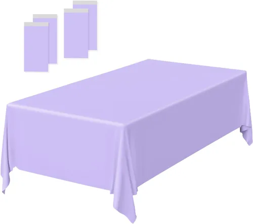 Miniatura 49 de Paquete de 2 Manteles de Plástico Beige Desechables Cubiertas de Mesa Mantel Rectangular Beige para Fiesta Baby Shower Boda Cumpleaños Mantel