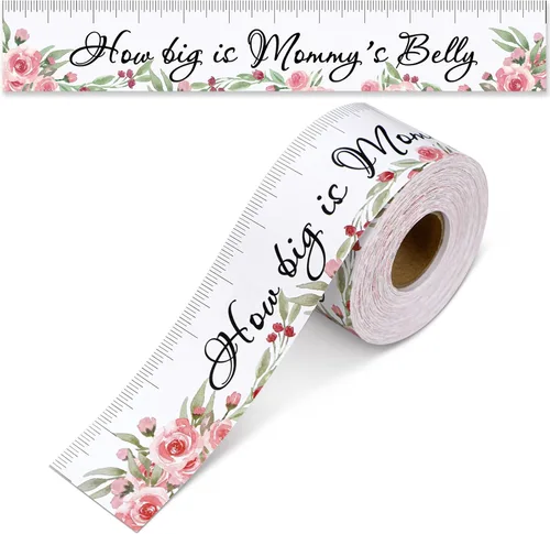 Ctosree How Big Is Mommy's Belly Baby Shower Juego de adivinanzas para baby shower, regalos para niñas para ganadores, ideas de decoración de medida