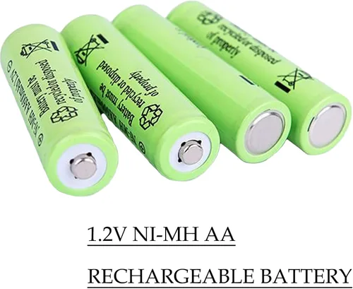 Miniatura 6 de 12 baterías recargables Ni-MH 1.2V AA 1800mAh doble A, precargadas para ratones inalámbricos, reloj despertador, luces solares de jardinería al aire