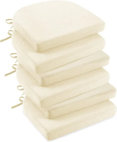 Miniatura 34 de downluxe Cojines para sillas de interior para sillas de comedor, almohadillas de espuma texturizadas suaves y cómodas para sillas de cocina