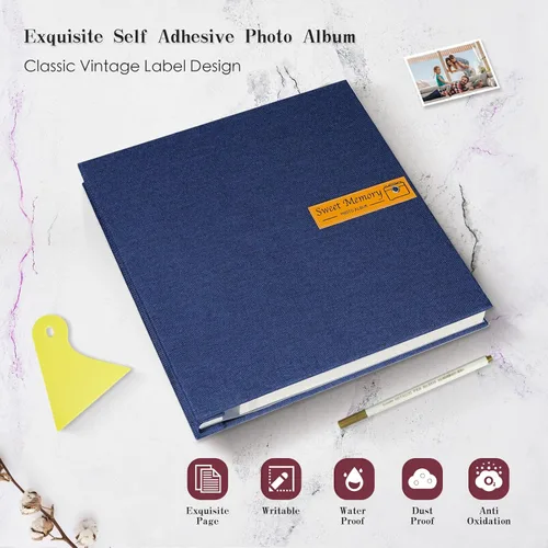 Miniatura 24 de Spbapr Álbum de fotos grande autoadhesivo magnético para manualidades, álbum de fotos DIY para fotos de 4 x 6, 5 x 7, 8 x 10, libro de recuerdos