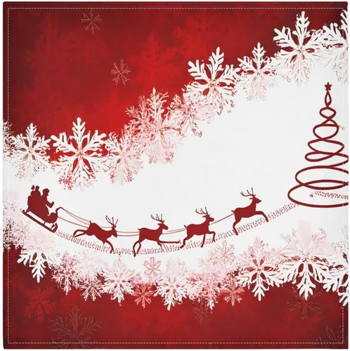 Paquete de 6 servilletas de tela, servilletas lavables de Navidad, ideales para bodas, fiestas, cenas de vacaciones, 20 x 20 pulgadas Patrón 3