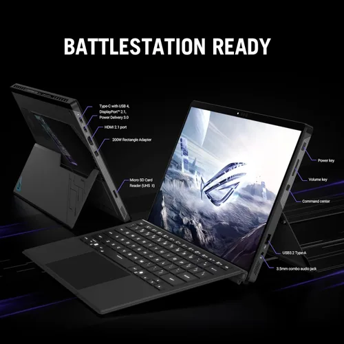 Miniatura 8 de ASUS ROG Flow Z13 (2025) Portátil para juegos, 13" ROG Nebula 16:10 2.5K 180Hz/3ms, AMD Ryzen AI MAX+ 395, RDNA 3.5 Graphics, 128GB LPDDR5X 8000MHz