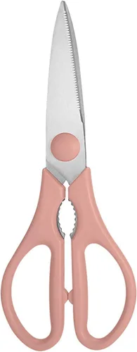 Tijeras de cocina, juego de tijeras de cocina rosas Rkqoa, tijeras resistentes para cocinar, aptas para lavavajillas, tijeras de acero inoxidable