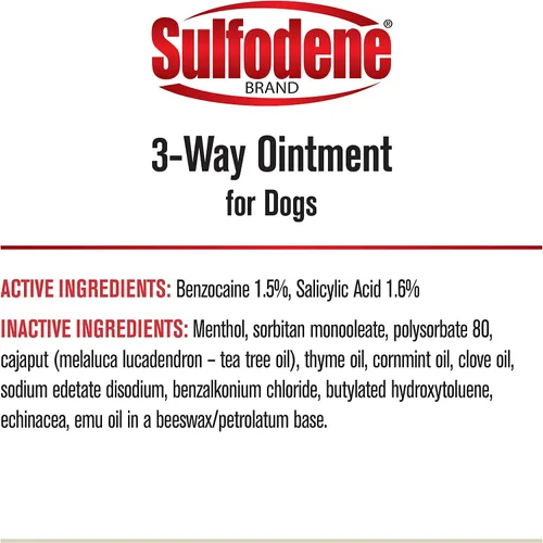 Miniatura 10 de Sulfodene, pomada de 3 vías para perros, S, Blanco