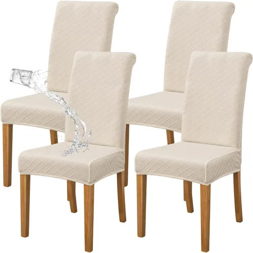Miniatura 22 de FORCHEER Juego de 6 fundas para sillas de comedor, fundas elásticas para sillas de cocina, 6 piezas, fundas para silla Parson, paquete de 6, Flores