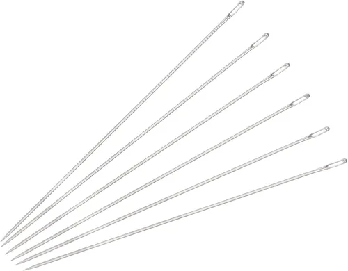 Miniatura 8 de uxcell 60 agujas de abalorios finas, finas, largas, rectas para bordar, de acero inoxidable, 1.26 pulgadas