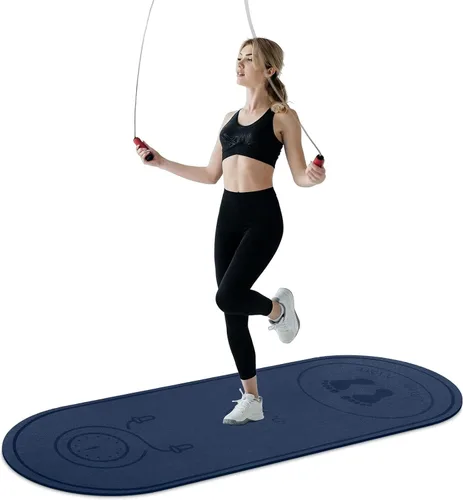 Tapete para Saltar la Cuerda 71"/63"x24" Más Grande Antideslizante Interior Exterior Tapete de Ejercicio Fitness, Alta Densidad Entrenamiento
