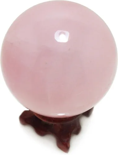 Miniatura 2 de Polar Jade Bola de cristal de cuarzo rosa - Esfera de cristal rosa de 1.6 pulgadas para meditación, Feng Shui, curación de chakras, adivinación