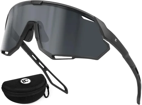 Miniatura 13 de BIRCEN Gafas de sol deportivas de béisbol para hombre: TR90 gafas de ciclismo ligeras envolventes para correr al aire libre MTB Bike