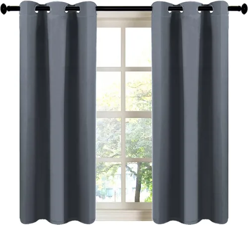 Miniatura 134 de LA PALMA Cortinas opacas con aislamiento térmico y ojales, para sala de estar, dormitorio, paquete de 2 paneles