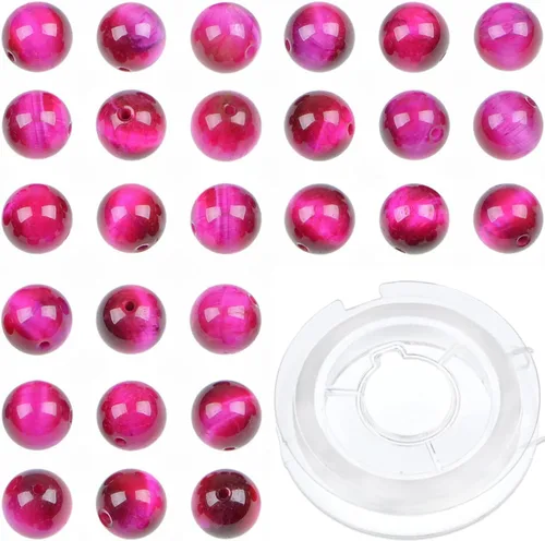 Miniatura 38 de Bymitel - Cuentas redondas de jade blanco natural de 5/32 de pulgada, 210 unidades de piedras preciosas auténticas para bricolaje y fabricación