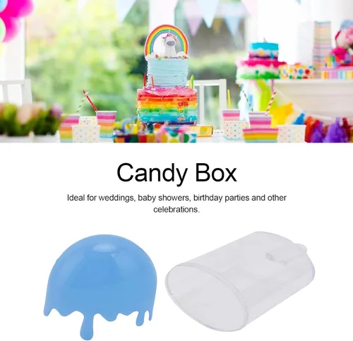 Miniatura 4 de Fdit Cajas de regalo de dulces, 12 cajas de dulces en forma de helado, caja de regalo reutilizable de plástico transparente para bodas, despedidas