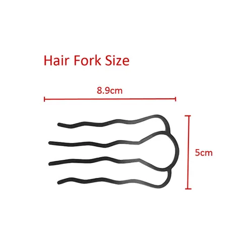 Miniatura 2 de 8 pinzas de metal para el cabello, peines laterales para el cabello, bollos updo en forma de U, accesorios de herramienta de peinado para mujeres
