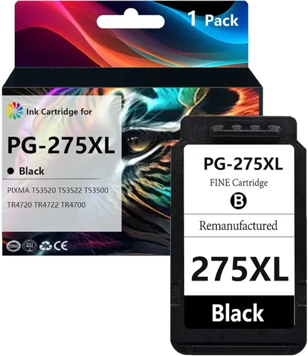 PG-275XL - Cartuchos de tinta de color negro CL-276XL compatibles con impresoras Canon PG-275XL CL-276XL para impresoras Canon PIXMA TS3520 TS3522