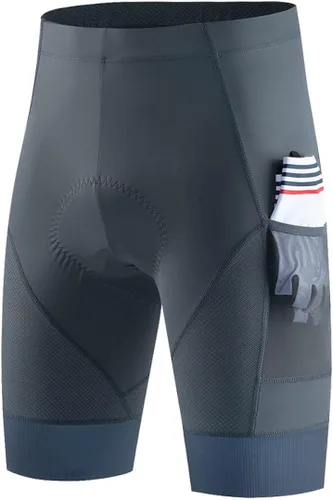 Miniatura 3 de YKYWBIKE Pantalones cortos acolchados para ciclismo de carretera para hombre con bolsillos antideslizantes en las piernas absorben el sudor