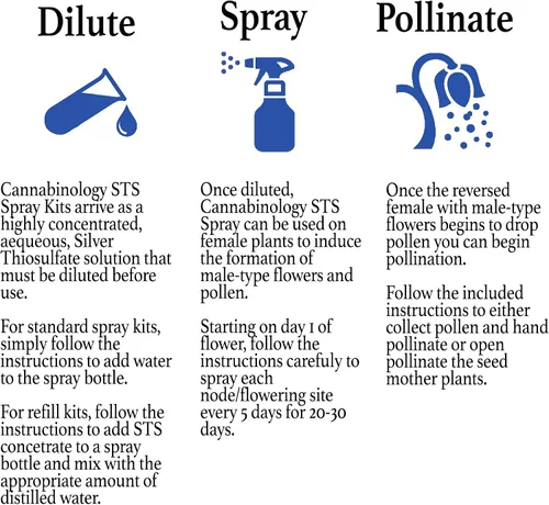 Miniatura 3 de Kit de recambio de 16 onzas – Solución de tiosulfato de plata de 2 onzas líquidas (hace 16 oz STS Spray) Spray de semillas feminizadas Kit