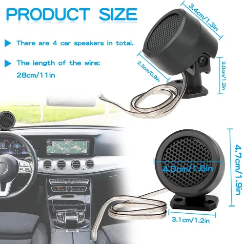 Miniatura 2 de FERCAISH 4 altavoces de coche de 500 W, TP-006A de alta potencia estéreo para coche, altavoces verticales redondos fáciles de instalar para montaje