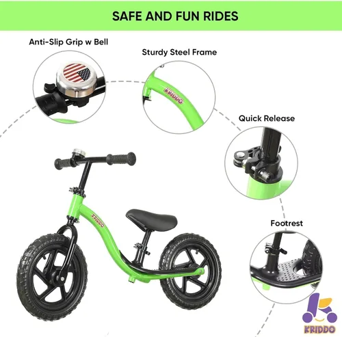 Miniatura 4 de KRIDDO Bicicleta de Equilibrio para Niños Pequeños de 2 Años, Edad de 24 Meses a 5 Años, Bicicleta de Empuje Interactiva de Aprendizaje Temprano