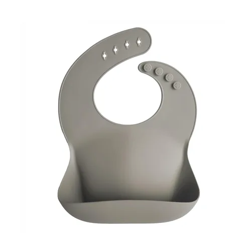 Miniatura 21 de Mushie - Babero de silicón para bebé, ajustable y resistente al agua (barro)