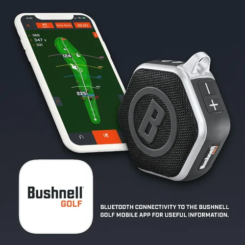 Miniatura 11 de Bushnell Golf Wingman Mini altavoz GPS – Altavoz de golf Bluetooth ultra portátil con distancias audibles, soporte magnético para carro