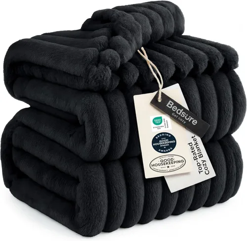Miniatura 72 de Bedsure GentleSoft - Manta de forro polar azul para sofá, mantas suaves y acogedoras para mujer, lindas mantas pequeñas para niñas, azul claro, 108