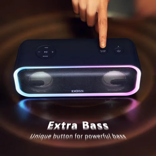 Miniatura 3 de DOSS SoundBox Pro+ - Altavoz de Bluetooth inalámbrico con sonido impresionante de 24 vatios, bajos en aumento, emparejamiento estéreo inalámbrico