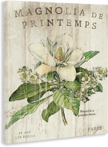 Miniatura 2 de Stupell Industries Lienzo decorativo para pared, diseño de magnolias francesas en primavera, fabricado con orgullo en Estados Unidos, 24 x 30