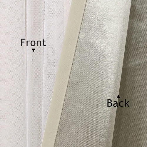 Miniatura 7 de BONZER Cortinas opacas con superposición transparente, mezcla y combina paneles de ventana de doble capa con aislamiento térmico para sala de estar