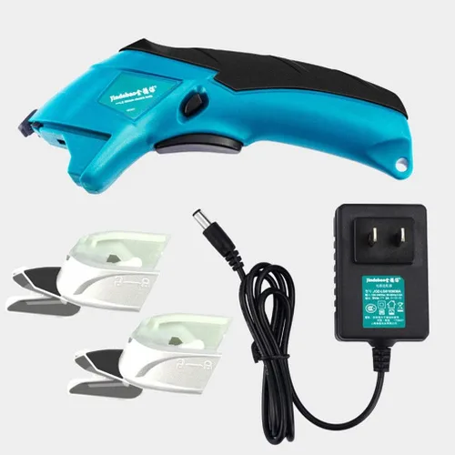 Miniatura 9 de Tijeras eléctricas de tela inalámbricas recargables con 2 cuchillas de corte, potente herramienta de corte para cuero, cartón, papel, álbumes
