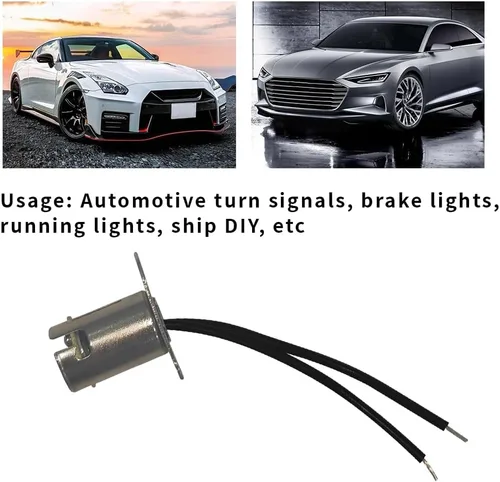 Miniatura 7 de BA15D - Enchufe de bombilla LED BA15D, 2 unidades, adaptador de enchufe de bombilla 1157 con conector de cable, enchufe de bombilla LED automotriz
