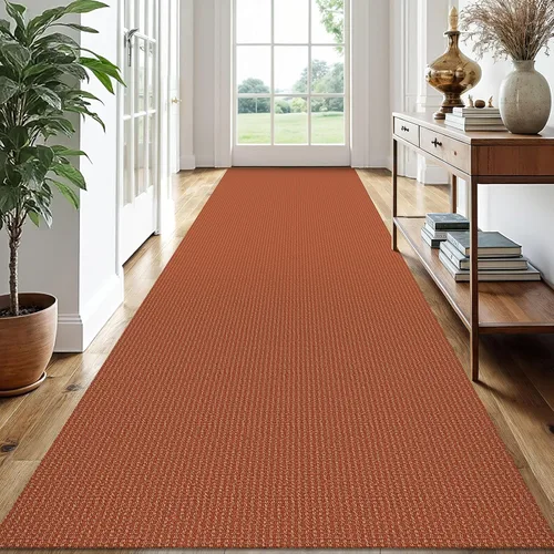 Miniatura 195 de EARTHALL Alfombra de pasillo 3x14 pies, alfombras lavables extra largas para pasillos, tejidas, antideslizante, alfombra trenzada para entrada