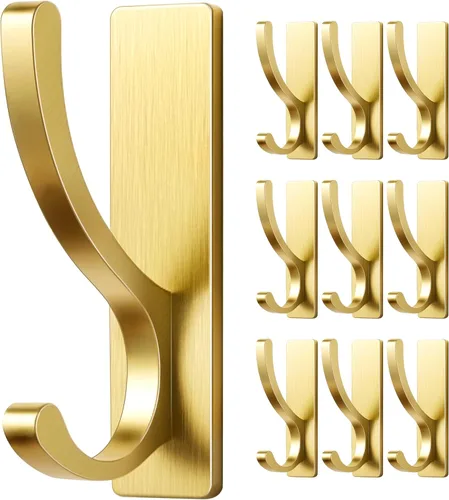 Miniatura 10 de pickpiff Ganchos adhesivos de pared para toallas, gancho adhesivo resistente (13 libras), colgador para puerta, baño, dormitorio, armario