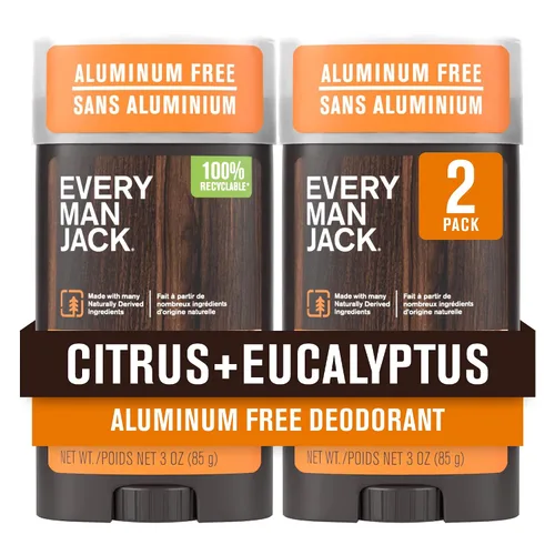Miniatura 13 de Every Man Jack Juego variado de desodorantes para hombre, tres barras desodorantes de tamaño completo con ingredientes limpios y aromas increíbles
