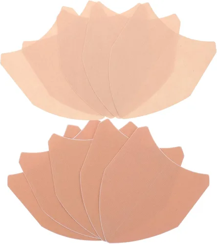 Milisten 10pcs Elastic Thigh Friction Tape and Non-Woven Anti Chafing, Invisible Sweat-Resistant V-Shaped Inner Thigh Protection Stickers for