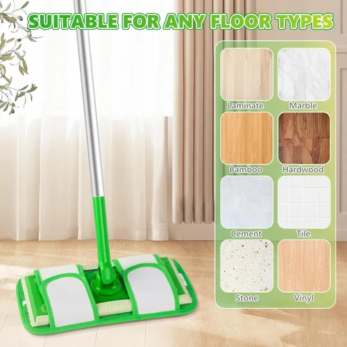 Miniatura 5 de Almohadillas de microfibra compatibles con trapeador Swiffer, almohadillas húmedas, almohadillas secas, almohadillas húmedas reutilizables