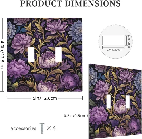 Miniatura 207 de Decorative Outlet Covers Blue Background White Cat Daisy Floral 2-Gang 1-Gang Wall Plate Single Toggle/Rocker Farmhouse Style Light Switch Covers