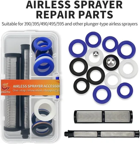 Miniatura 2 de 246385 246384 287032 Juego de filtros Kit de reemplazo de colector de bomba para Graco 390 395 490 495 495 595 3400 pulverizador, 244194 Kit