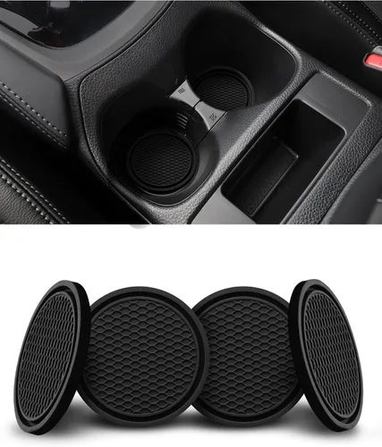 Miniatura 14 de 4 paquetes de posavasos para coche, portavasos universales con bandera americana de silicona antideslizante, accesorios para el interior del coche