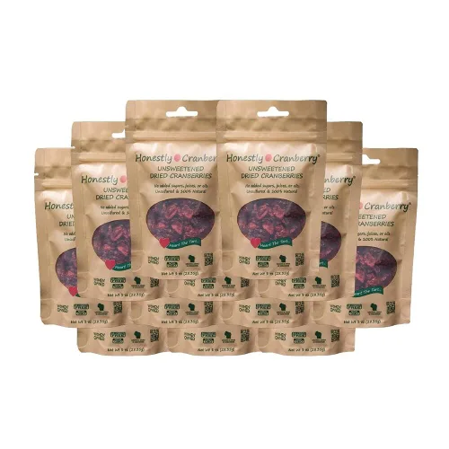Miniatura 9 de Honestly Cranberry - Arándanos rojos secos sin endulzar - Sin azúcares, jugos o aceites añadidos - Sin OGM - Cultivado en Wisconsin (1 oz)